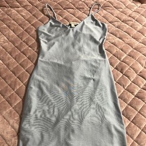 Short Cinderella blue silk dress